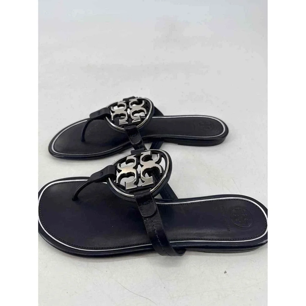 Shoe Size 9.5 Tory Burch Navy Leather Sandals